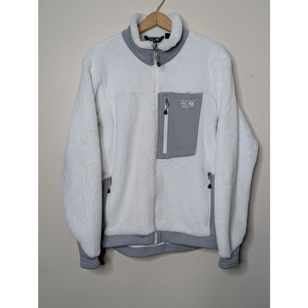 Mountain Hardwear Jacket Womens L Fleece White Gray
